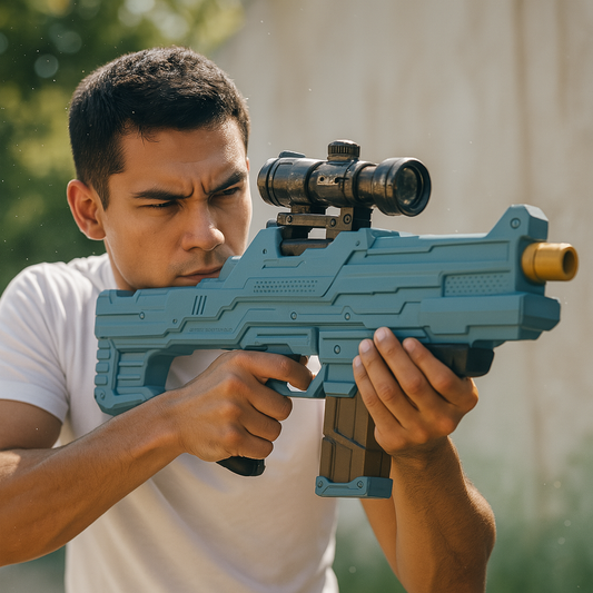 Automatisch Waterpistool met Vizier Blauw - Elektrisch Waterpistool - Watergeweer - Super Soaker - Watergun