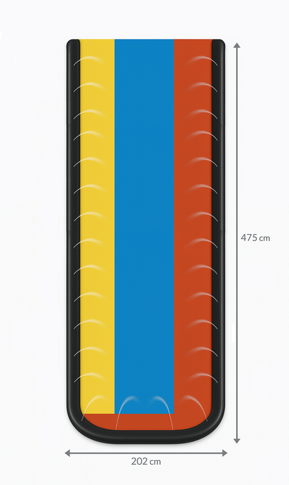 Waterglijbaan - Buikschuifbaan - Waterslide - Waterglijmat - Buikschuifmat - 4.8 Meter - 3 Banen Met Sproeiers