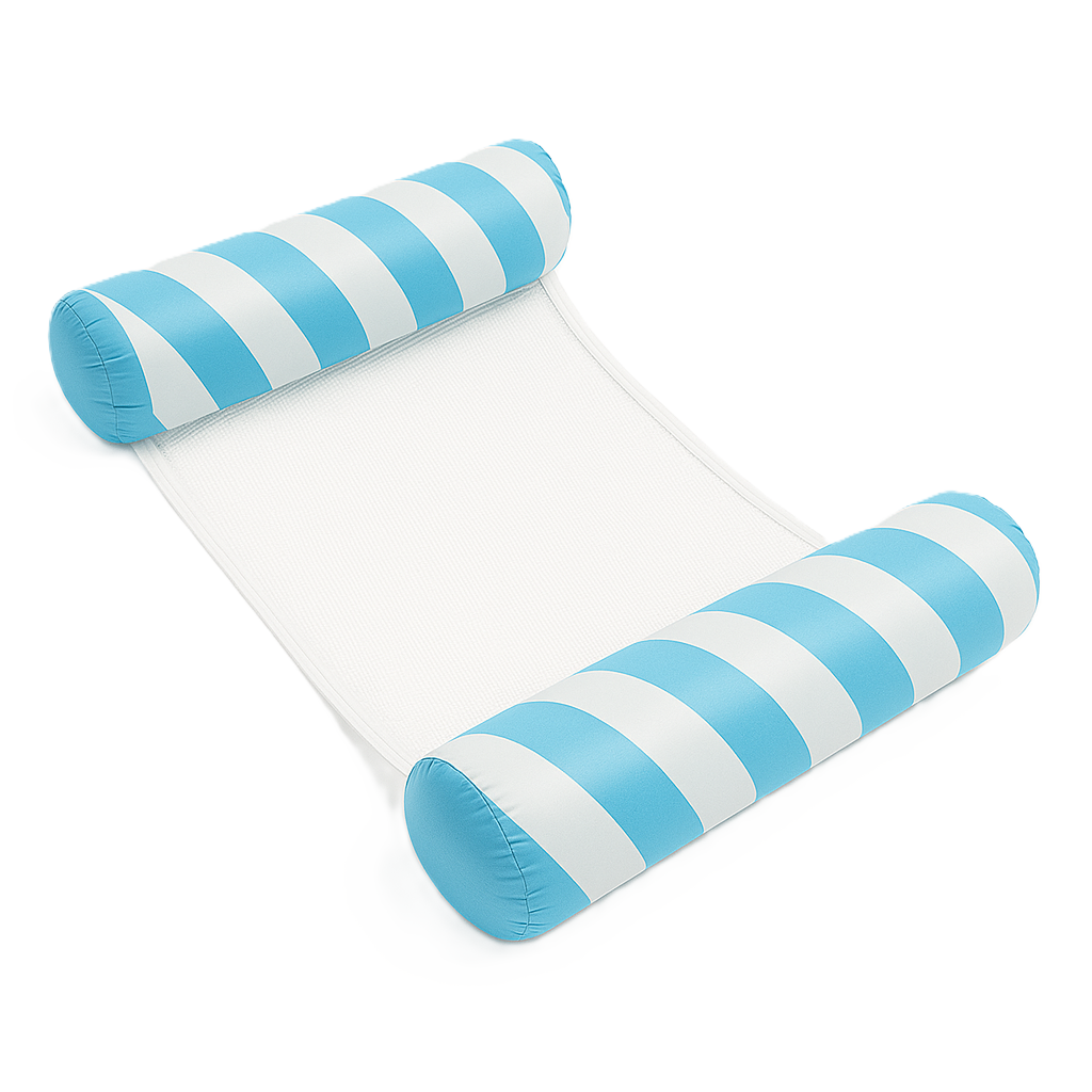 Waterhangmat - Twee Zijden - Diagonale Streep - Lichtblauw