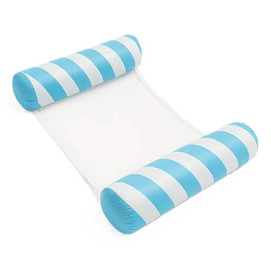 Waterhangmat - Twee Zijden - Diagonale Streep - Lichtblauw