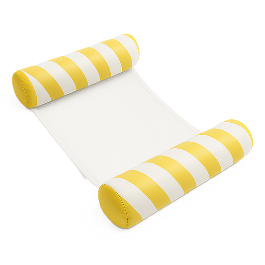 Waterhangmat - Twee Zijden - Diagonale Streep - Geel