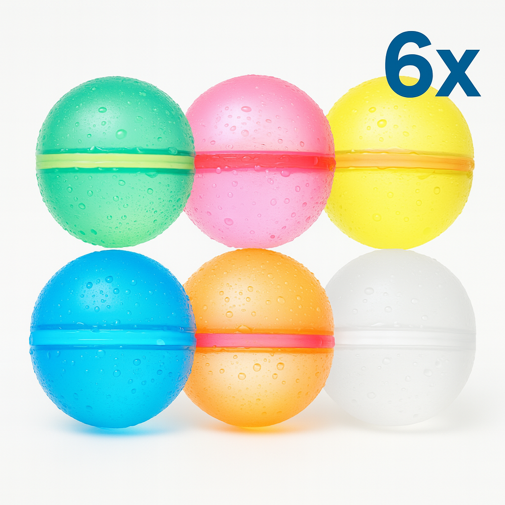 6x Waterballonnen - Herbruikbare Waterballonnen - Zelfsluitende Waterballonnen - Navulbaar - Waterspeelgoed - Waterspeelgoed voor Buiten - Speelgoed - Duurzaam - 6 Stuks