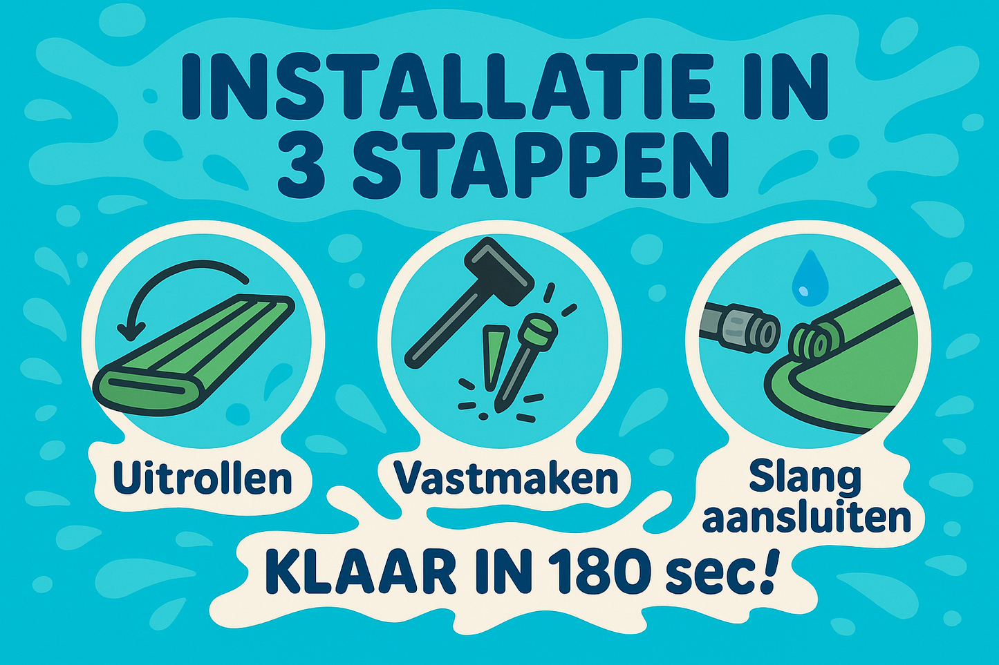 Waterglijbaan - Buikschuifbaan - Waterslide - Waterglijmat - Buikschuifmat - 4.8 Meter - 3 Banen Met Sproeiers