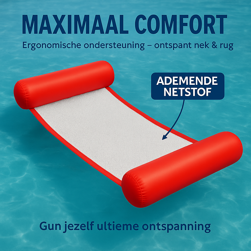 Waterhangmat - Twee Zijden - Effen - Rood