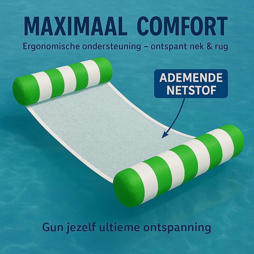 Waterhangmat - Twee Zijden - Streep - Groen