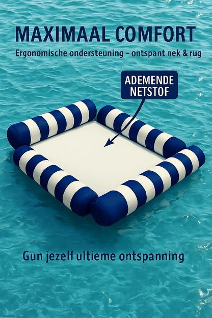 Waterhangmat - Vier Zijden - Streep - Donkerblauw