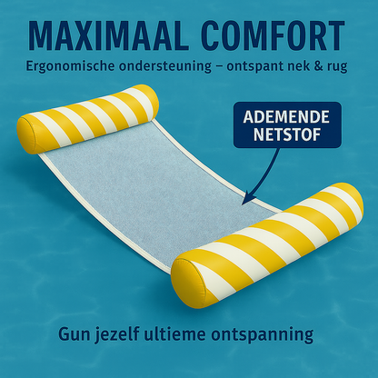 Waterhangmat - Twee Zijden - Diagonale Streep - Geel