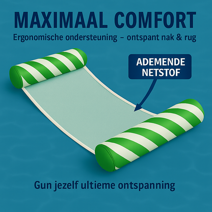 Waterhangmat - Twee Zijden - Diagonale Streep - Groen