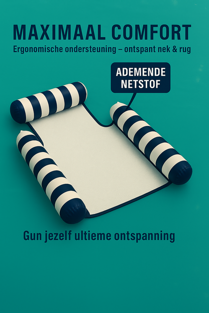 Waterhangmat - Drie Zijden - Streep - Donkerblauw