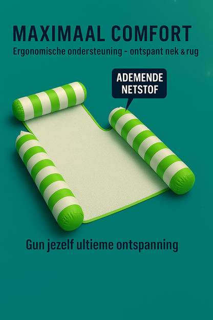 Waterhangmat - Drie Zijden - Streep - Groen