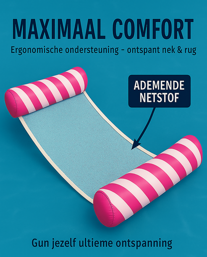 Waterhangmat - Twee Zijden - Diagonale Streep - Roze