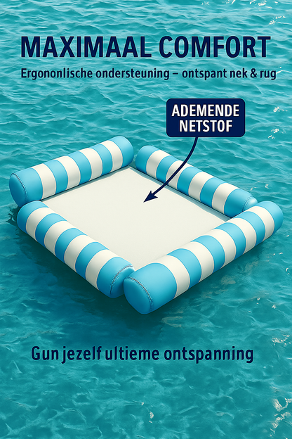 Waterhangmat - Vier Zijden - Streep - Lichtblauw