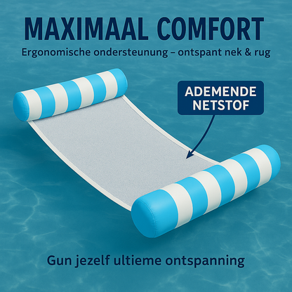 Waterhangmat - Twee Zijden - Streep - Lichtblauw