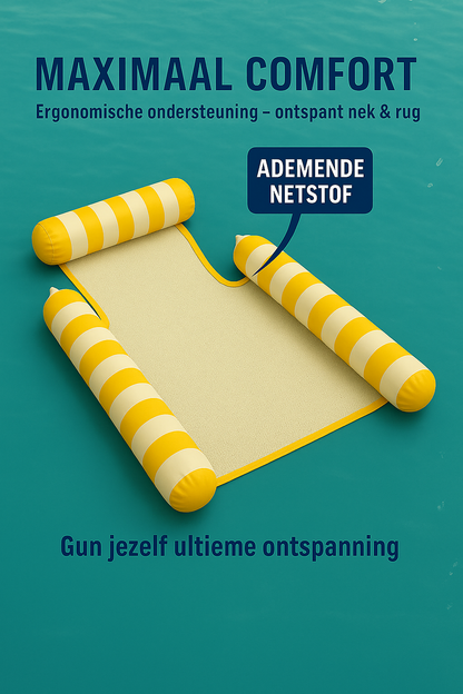 Waterhangmat - Drie Zijden - Streep - Geel