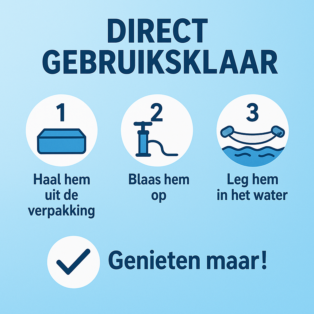 Waterhangmat - Drie Zijden - Streep - Geel
