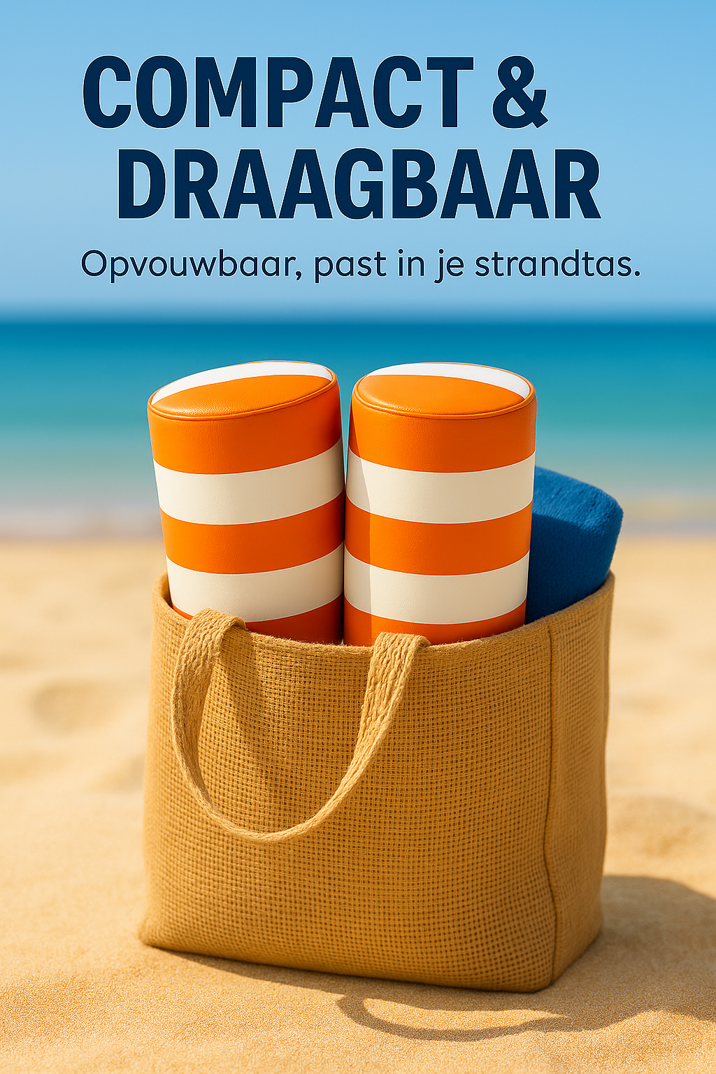 Waterhangmat - Twee Zijden - Streep - Oranje