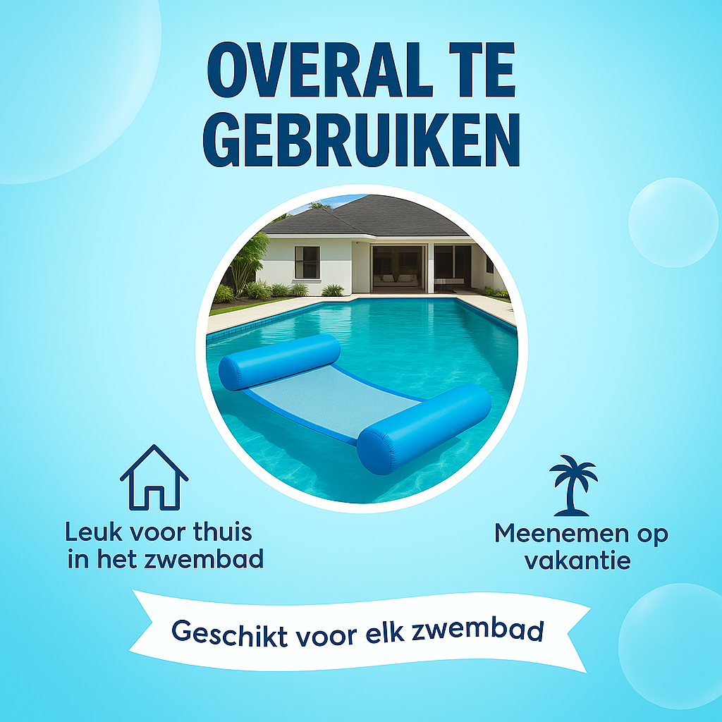 Waterhangmat - Twee Zijden - Effen - Lichtblauw