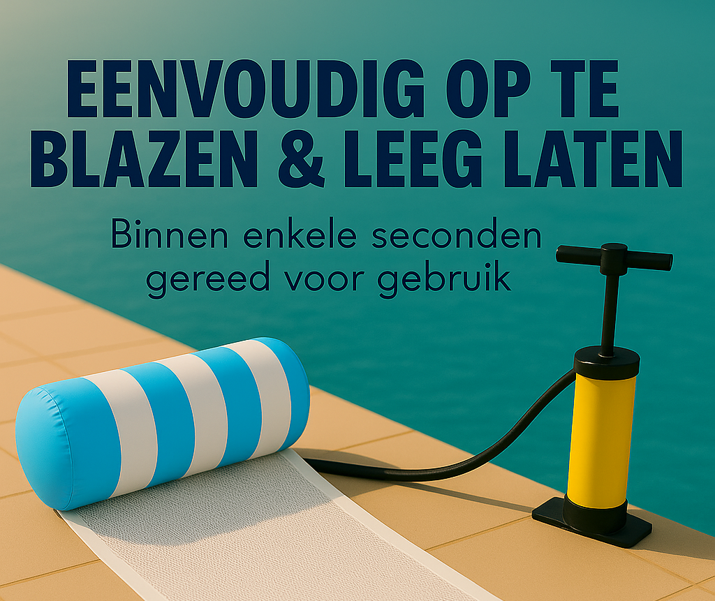 Waterhangmat - Twee Zijden - Streep - Lichtblauw