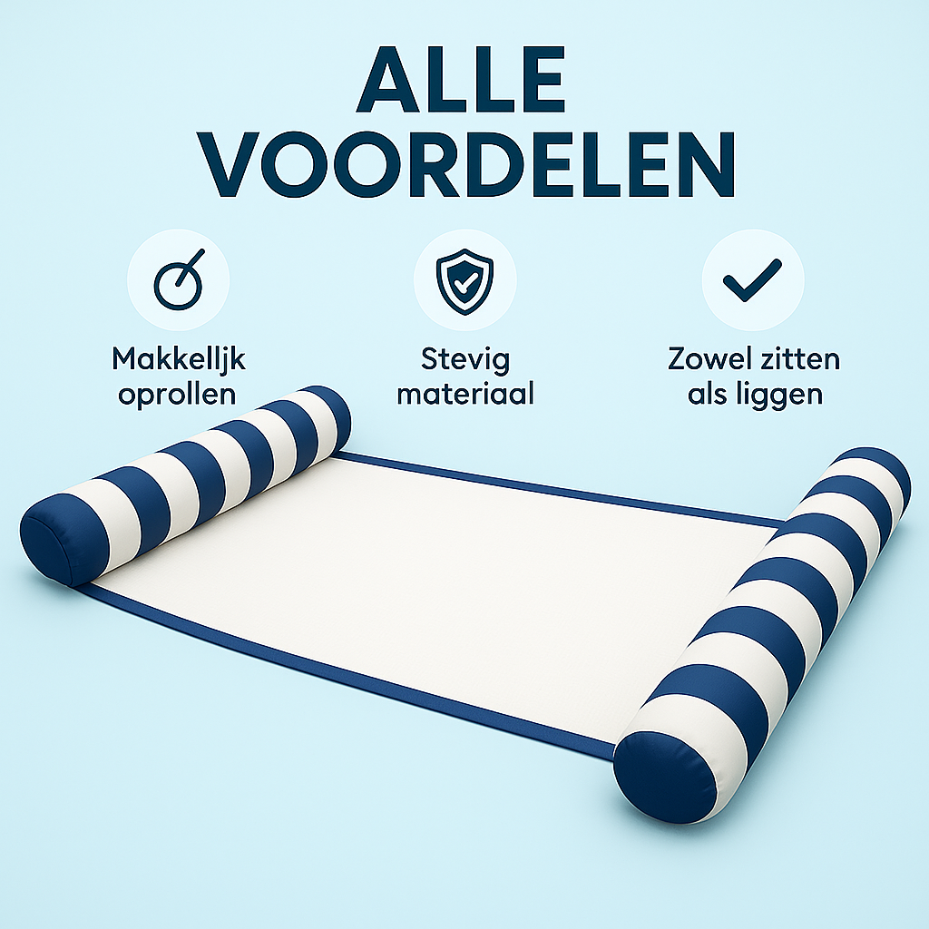Waterhangmat - Twee Zijden - XXL Twee persoons - Donkerblauw
