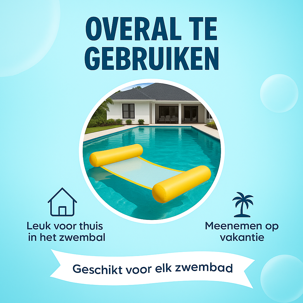 Waterhangmat - Twee Zijden - Effen - Geel