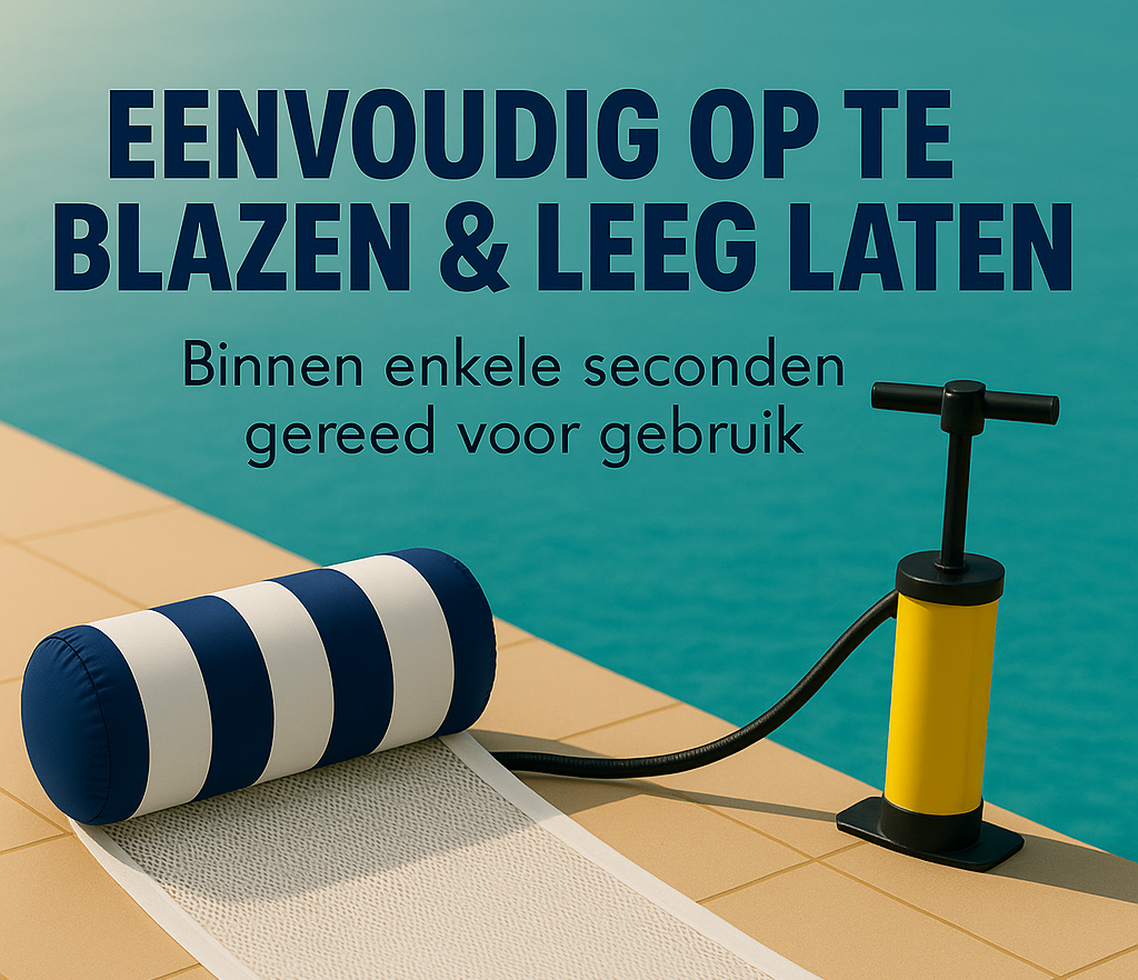 Waterhangmat - Twee Zijden - Streep - Donkerblauw