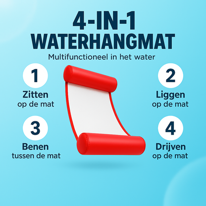 Waterhangmat - Twee Zijden - Effen - Rood
