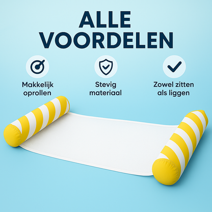 Waterhangmat - Twee Zijden - Diagonale Streep - Geel