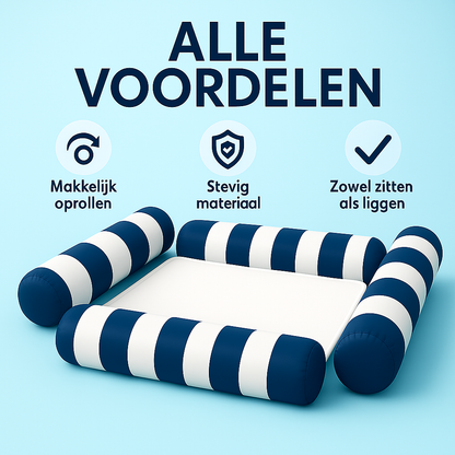Waterhangmat - Vier Zijden - Streep - Donkerblauw