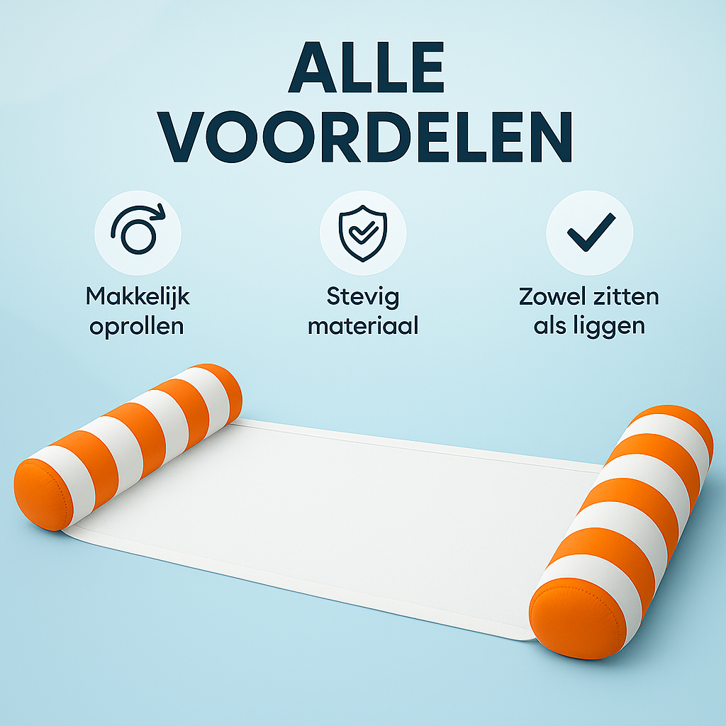 Waterhangmat - Twee Zijden - Streep - Oranje