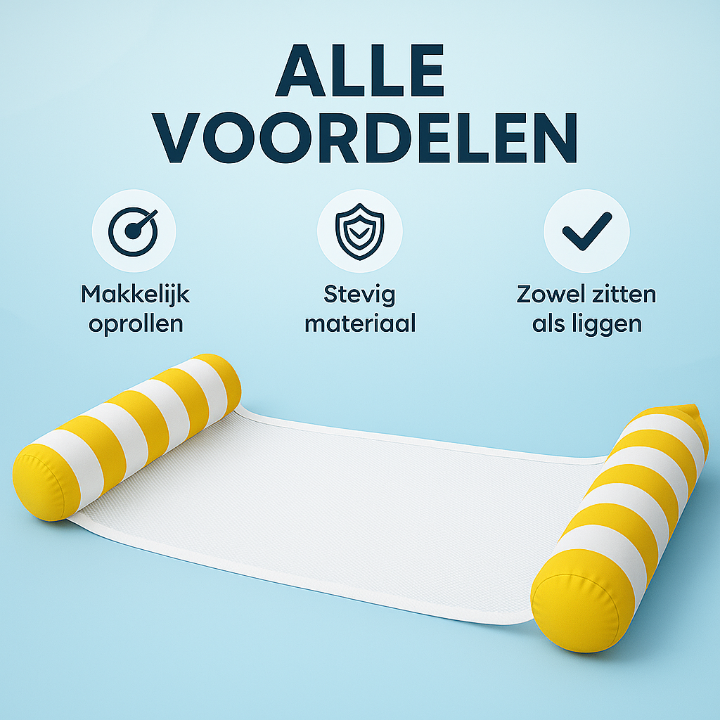 Waterhangmat - Twee Zijden - Streep - Geel