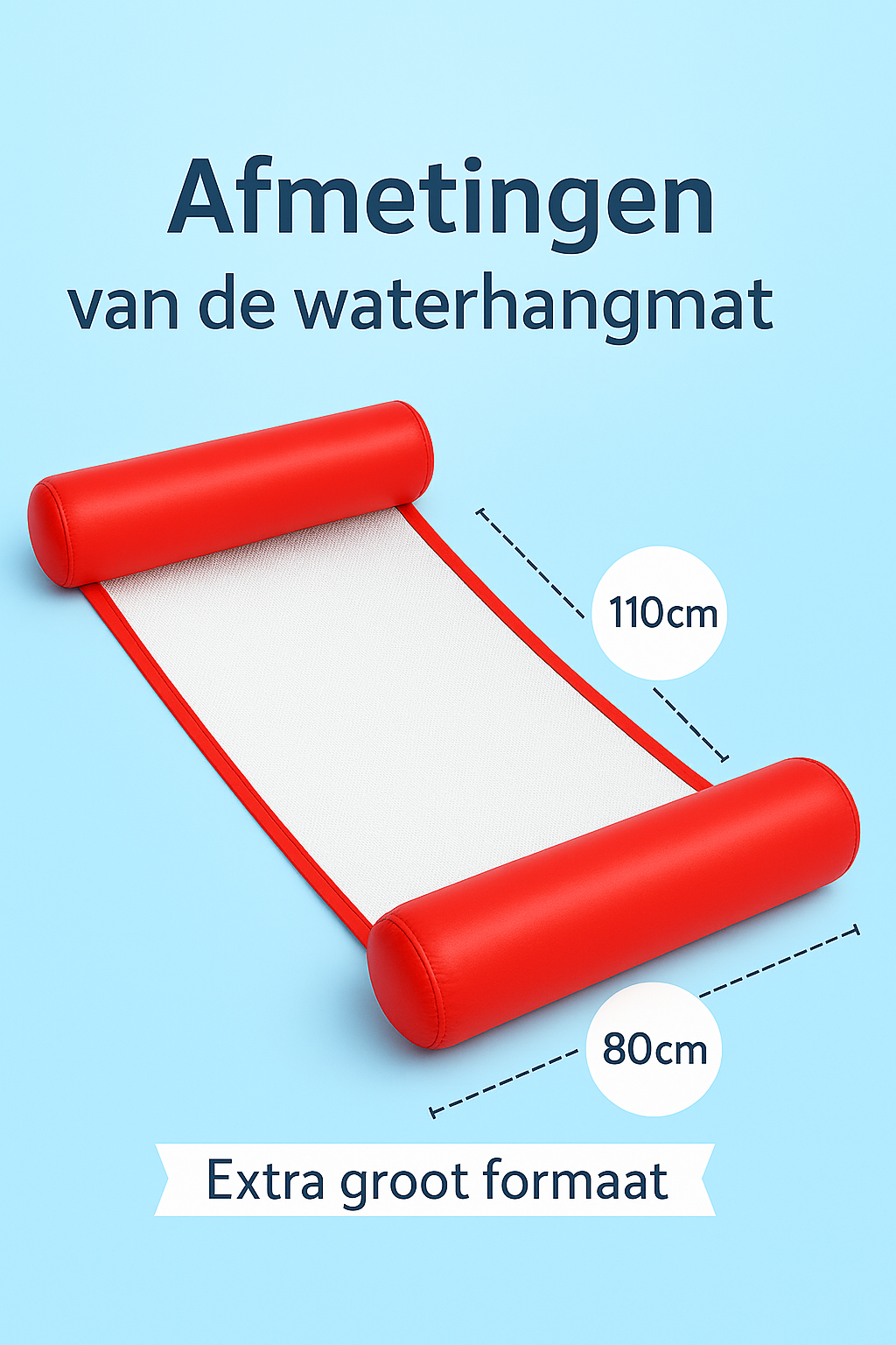 Waterhangmat - Twee Zijden - Effen - Rood