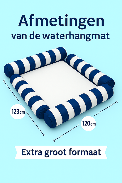 Waterhangmat - Vier Zijden - Streep - Donkerblauw