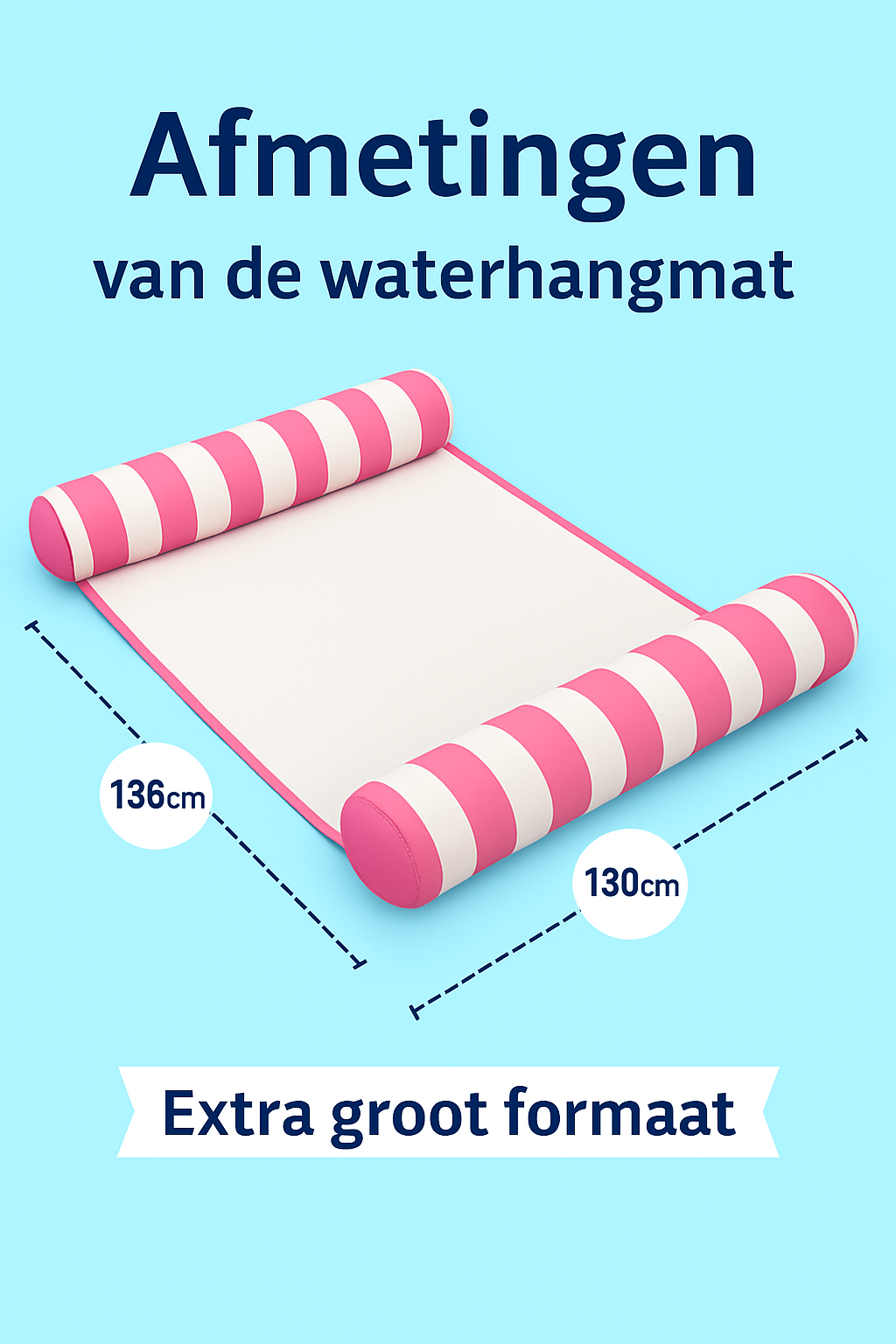 Waterhangmat - Twee Zijden - XXL Twee persoons - Roze