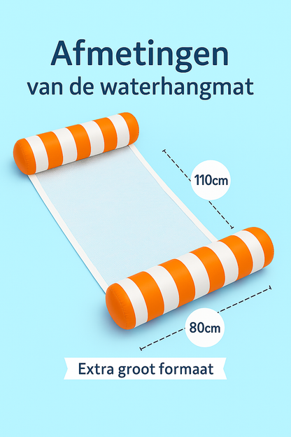 Waterhangmat - Twee Zijden - Streep - Oranje