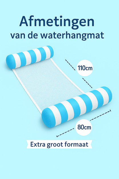 Waterhangmat - Twee Zijden - Streep - Lichtblauw