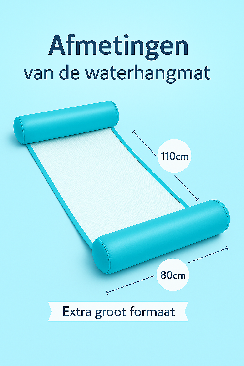 Waterhangmat - Twee Zijden - Effen - Lichtblauw