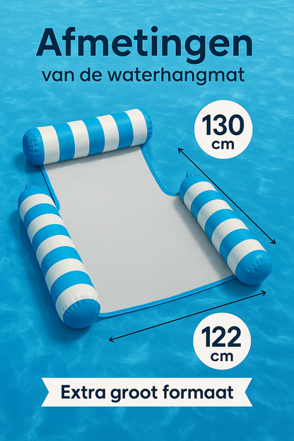 Waterhangmat - Drie Zijden - Streep - Lichtblauw