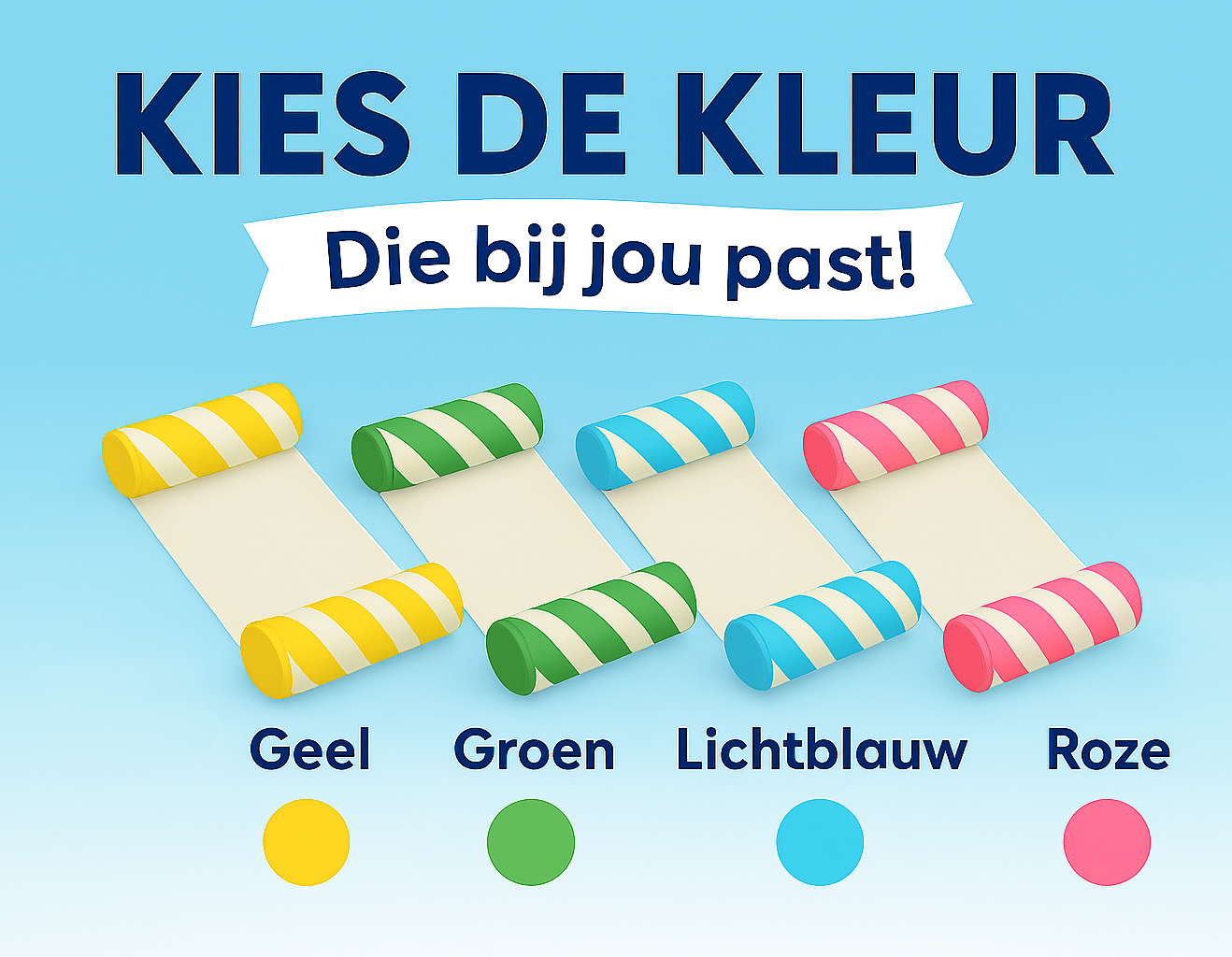 Waterhangmat - Twee Zijden - Diagonale Streep - Groen