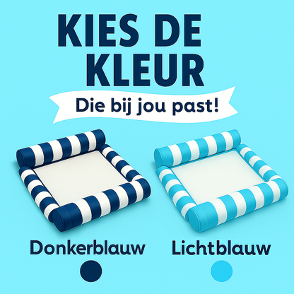 Waterhangmat - Vier Zijden - Streep - Donkerblauw