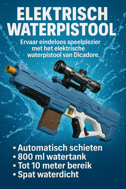 Automatisch Waterpistool met Vizier Blauw - Elektrisch Waterpistool - Watergeweer - Super Soaker - Watergun
