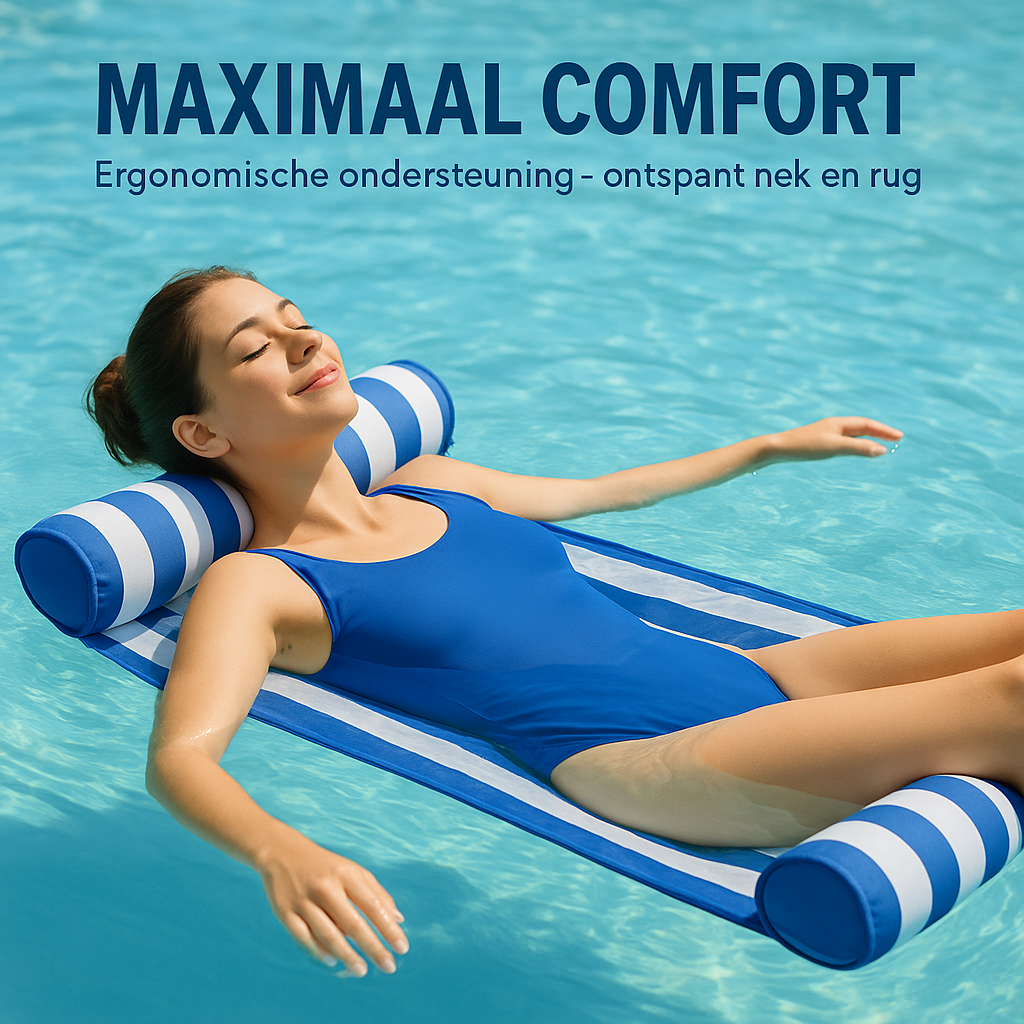 Waterhangmat - Twee Zijden - Luxe Waterhangmat- Blauw