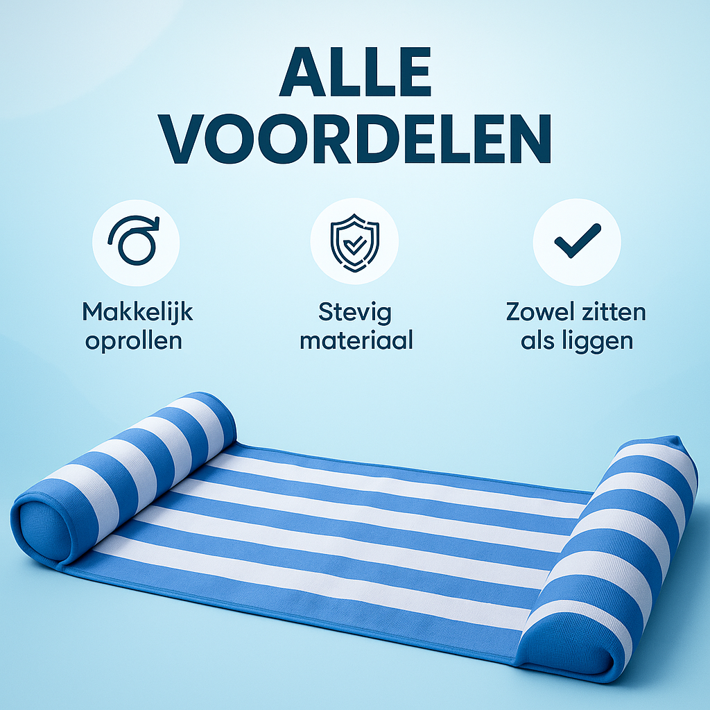 Waterhangmat - Twee Zijden - Luxe Waterhangmat- Blauw