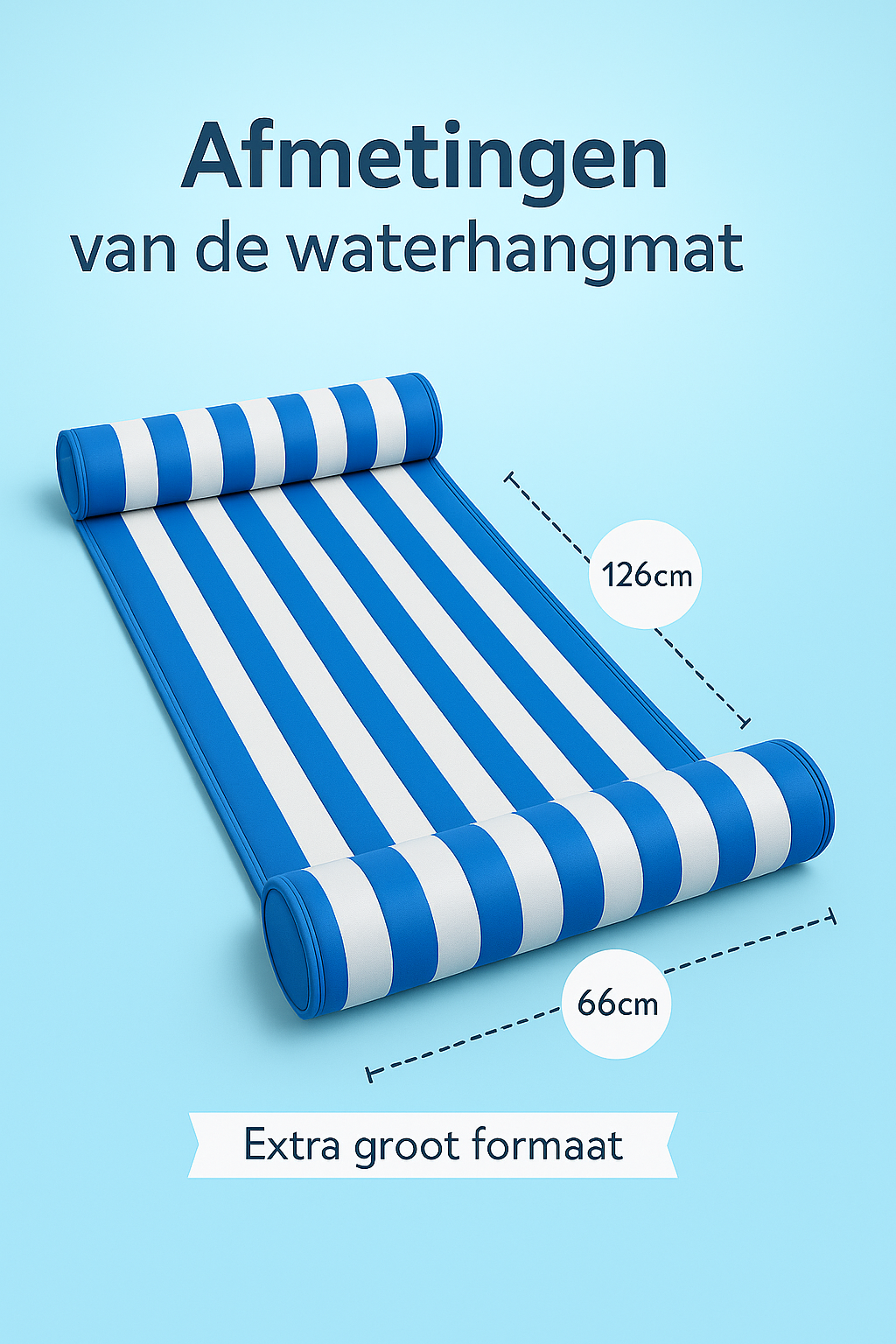 Waterhangmat - Twee Zijden - Luxe Waterhangmat- Blauw