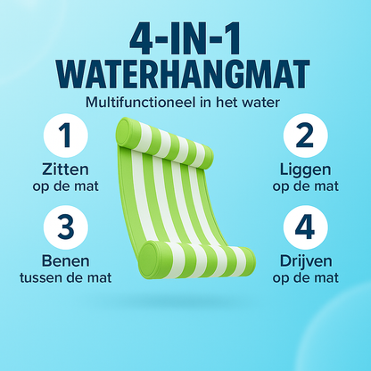 Waterhangmat - Twee Zijden - Luxe Waterhangmat- Groen