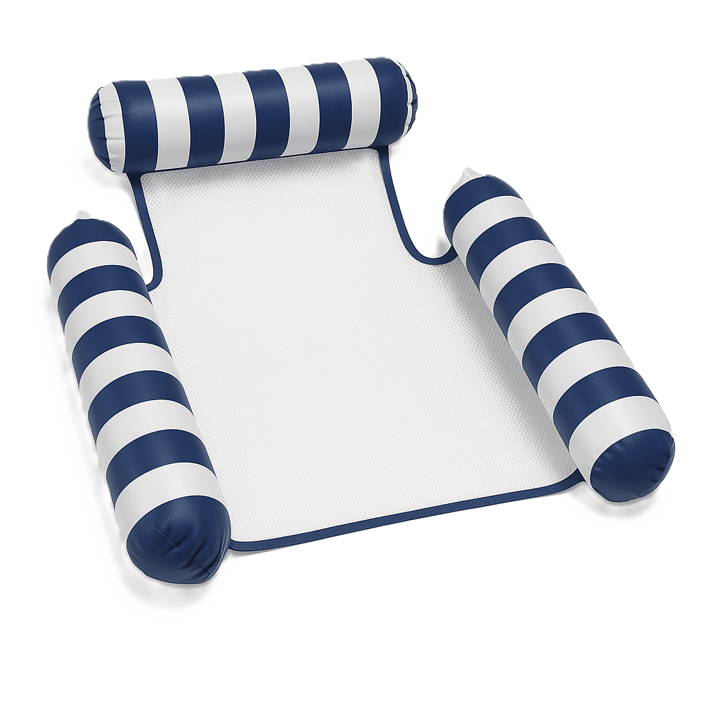Waterhangmat - Drie Zijden - Streep - Donkerblauw
