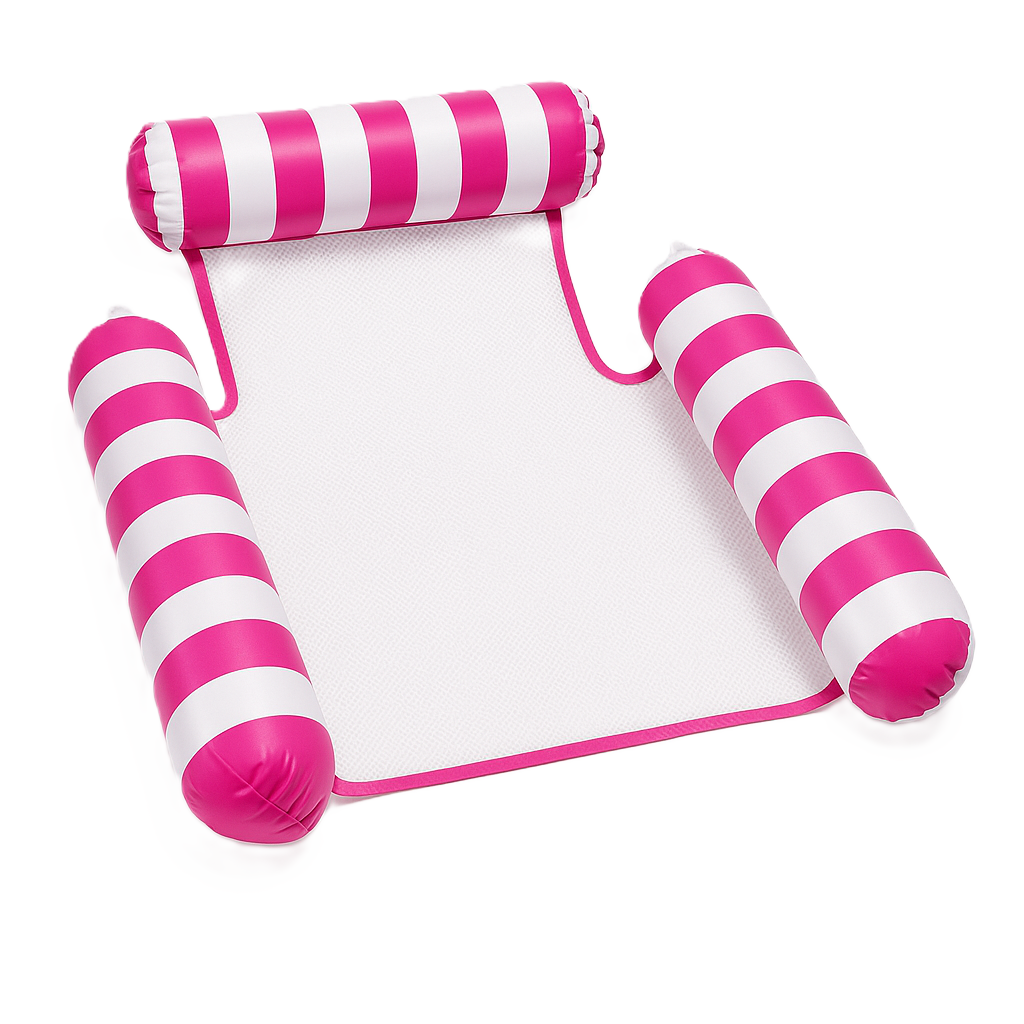 Waterhangmat - Drie Zijden - Streep - Roze